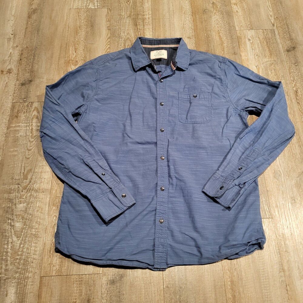 Dry Goods Flag & Anthem Regular Fit Woven Button Up Shirt Men's Size Large